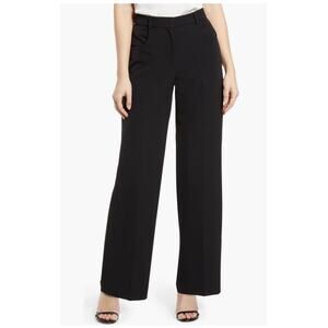 VINCE CAMUTO Black Stretch Crepe Wide Leg High Waist Pants Size 10